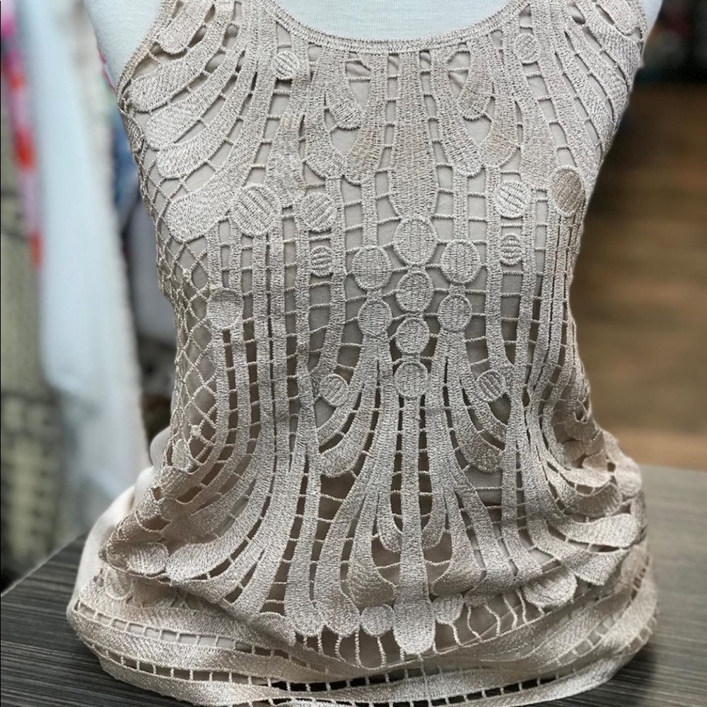 XS express tank top lace silver